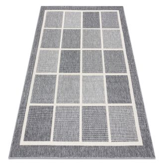 RugsX Rugsx - Alfombra Spring 20426332 Sisal Cuadr&iacute;cula, Marco Bucle - Gris Grey 200x290 Cm