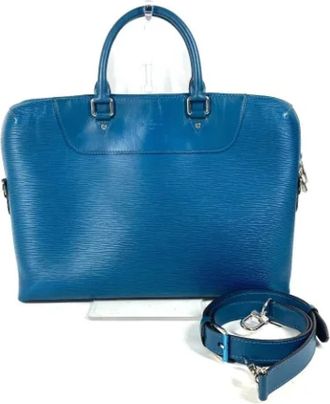 Louis Vuitton Pre-owned Epi Leather Aktetas Handtas - Dames - Vintage Handtas - Blauw - ONE Size - Leer - Vintage