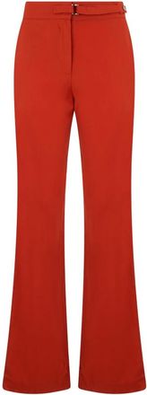 Moorer Rooney Bell-bottom Broeken - Dames - Wijde Broeken - Rood - XS - Katoen - Broeken