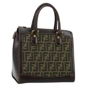 Fendi Pre-owned Canvas Handtas - Dames - Vintage Handtas - Bruin - ONE Size - Vintage