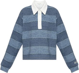 Rag & Bone Miramar Rugby Polo - Dames - Polos - Blauw - XS - Katoen - Tops