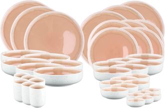 Björn Borg Juego de vajilla OXYGEN - 42 Piezas - Rosa empolvado