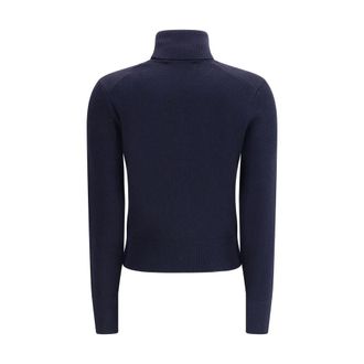 Ami Merino Wool Turtleneck Sweater - Navy