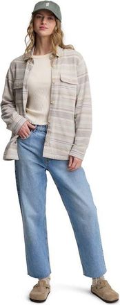 tentree Somerset Shacket in Sand Stone Multi Stripe at Nordstrom, Size X-Large