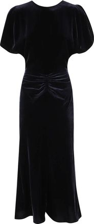 Victoria Beckham Bela Midi Jurk - Dames - Casual kleedjes - Blauw - M - Kleedjes