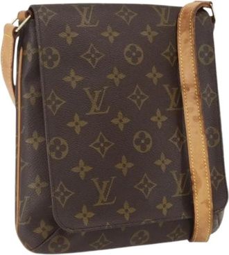 Louis Vuitton Pre-owned Vintage Canvas Cross Body Tas - Dames - Vintage Schoudertas - Bruin - ONE Size - Vintage