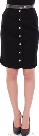 Corrado De Biase Metal Buttons Cotto Wool Womens Skirt