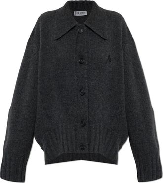 The Attico Cardigan met kraag - Dames - Vesten - Grijs - S - Wol - Truien & Vesten