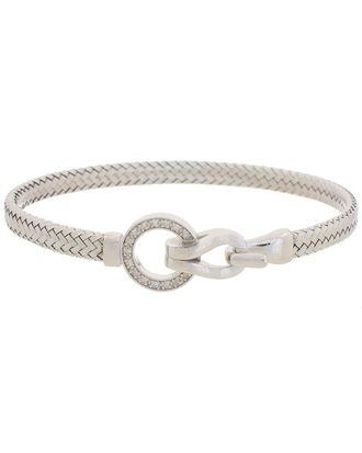 Meshmerise 18K Rose Gold Vermeil 0.15 Ct. Tw. Diamond Mesh Bangle