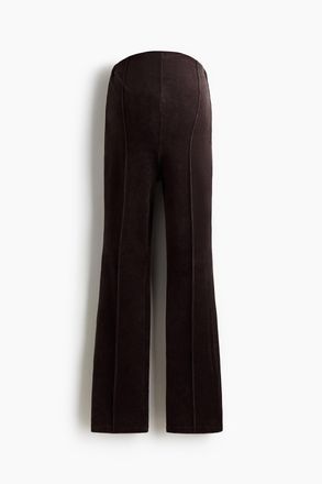 H&M MAMA Ausgestellte Velourshose - Dunkelbraun