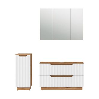 Vicco Conjunto De Muebles De Ba&ntilde;o De 3 Piezas Lotta, Blanco, 3 Piezas, Vicco