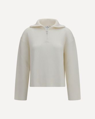 Courr&egrave;ges Ribbed zip Sweater Female XS