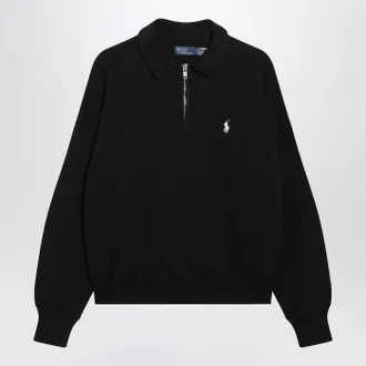 Polo Ralph Lauren Schwarzes Polo Ralph Lauren-Sweatshirt mit Rei&szlig;verschluss