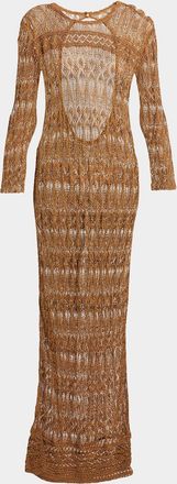 Isabel Marant Paloma Long Crochet Backless Dress