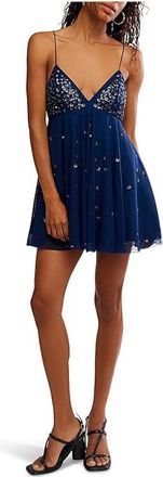 Free People Noel Shine Mini Womens Dress Cosmic Combo : LG (Womens 12-14), Polyester