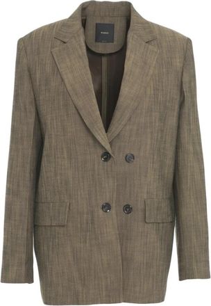 Pinko Bruine Blazer voor Vrouwen Ss 25 - Dames - Blazers - Bruin - M - Jassen