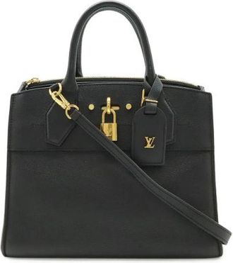 Louis Vuitton Pre-owned City Steamer PM Leren Handtas - Dames - Vintage Handtas - Zwart - ONE Size - Leer - Vintage