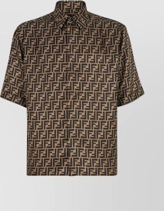 Fendi ff logo print shirt