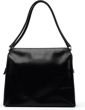 Prada Tweedehands leren handtassen - Dames - Vintage Schoudertas - Zwart - ONE Size - Satijn - Vintage