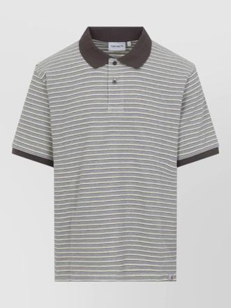Carhartt Work in Progress dion striped cotton polo shirt