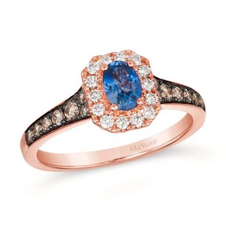 Le Vian Ladies Blueberry Sapphire Rings set in 14K Strawberry Gold