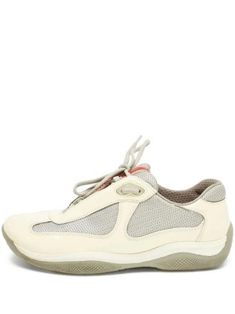 Prada mesh-panel sneakers - Neutrals