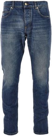 Dolce & Gabbana Regular Fit jeans with logo plate Man 46