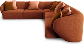 BLOOMINGLOFT 6-Sitzer Design-Ecksofa Chiara Chenille