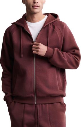 Barefoot Dreams Fleece Zip Hoodie in Deep Aubergine at Nordstrom, Size Xx-Large