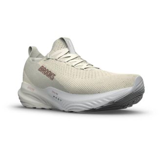 Brooks Womens Glycerin 22 Stealthfit Running Shoes In Coconut/oyster