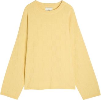 The Elder Statesman Culver Checked Cashmere Jumper - Yellow - M