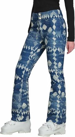 Obermeyer Womens Bond Print Pants In Indigo Mountains