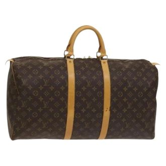 Louis Vuitton Pre-owned Weekend Bags, female, Brown, Size: ONE SIZE Pre-owned Keepall 55 Boston Bag