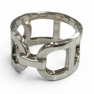 Herm&egrave;s Silver Silver 925 Band Ring (Pre-Owned)