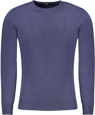 Cavalli Blu Viscosa Men Mens Sweater