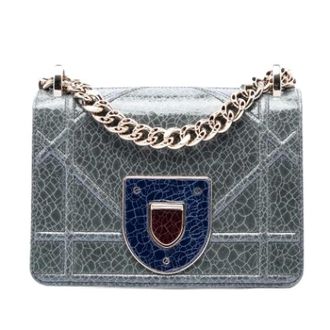 Dior Pre-owned Cross Body Bags, female, Gray, Size: ONE SIZE Pre-owned Diorama Bag