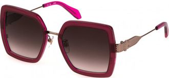 Just Cavalli Womens SJC041-5309RV SJC041 53 5309RV Sunglasses - Dark Red - One Size