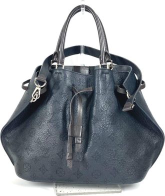 Louis Vuitton Black Noir Monogram Mahina Leather Leather Handbag Shoulder Bag Tote Bag (Pre-Owned)