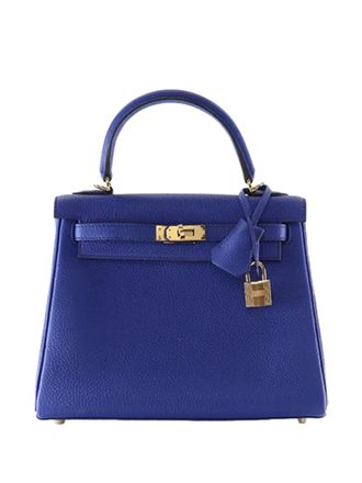 Herm&egrave;s 2022 Togo Kelly II Retourne 25 satchel - Blue