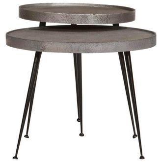 Berkfield Home Coffee Table&not;2 pcs Silver Engineered Wood