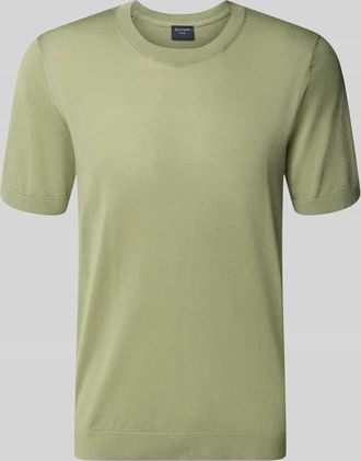 Olymp Level 5 Strickshirt mit Rundhalsausschnitt und 1/2-Arm in Mint, Gr&ouml;&szlig;e XL