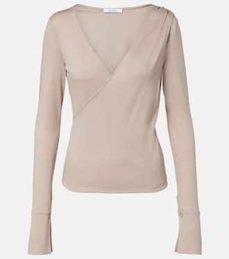 Max Mara Adagio virgin wool wrap top