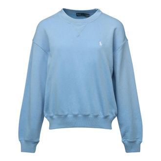 Polo Ralph Lauren Fleece Crewneck Sweatshirt - Dames - Sweatshirts - Blauw - S - Katoen - Hoodies & sweatvesten