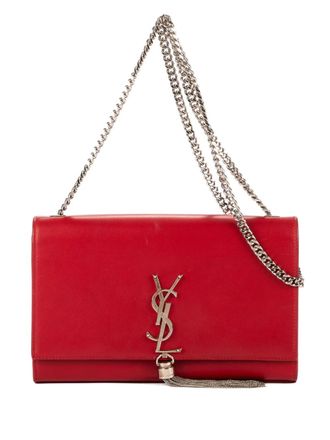 Saint Laurent Kate Tassel shoulder bag - women - Leather - One Size - Red