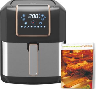 HOMCOM Air Fryer 1700W 6.5L With Digital Display Timer For Low Fat Cooking | TJ Hughes