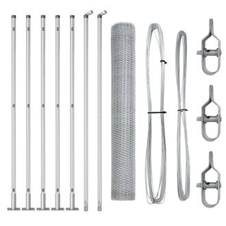 Berkfield Home Hexagon Fence 1.2x10 m Galvanised Steel in Silver