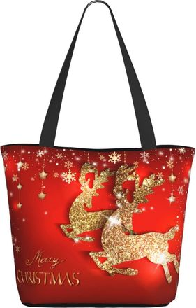 AOOEDM Happy Christmas (2) Ladies Shopping Bag 13x11x7in.The Perfect ValentineS Day Gift.It Is The Best ValentineS Day Gift For Mom, Daughter, Wife,Etc