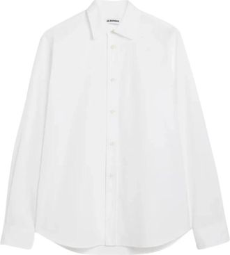 Jil Sander Katoenen Poplin Shirt - Dames - Overhemden - Wit - XS - Katoen - Overhemden