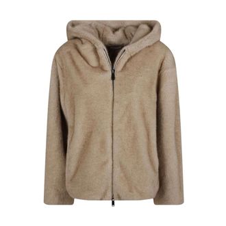 P.A.R.O.S.H. P.a.r.o.s.h., Jassen, Dames, Beige, M, Nepbont, Nepbont & Shearling Jas