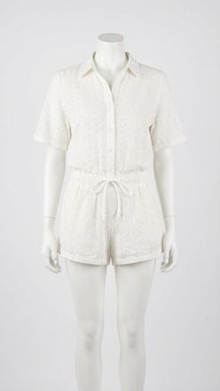 Z Supply Anette Eyelet Shorts In White